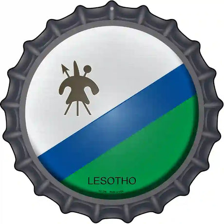 Lesotho Novelty Metal Bottle Cap Sign BC-330