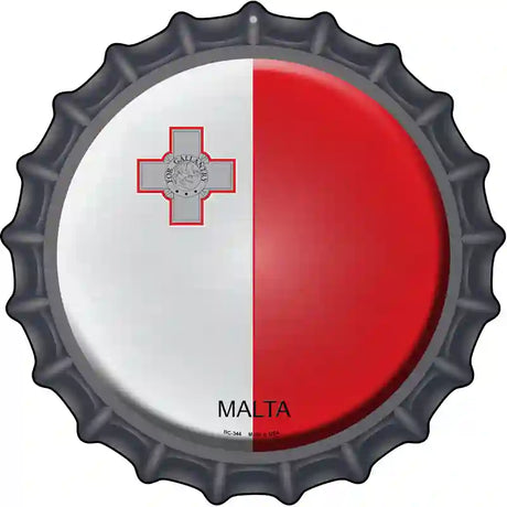 Malta Novelty Metal Bottle Cap Sign BC-344