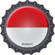 Monaco Novelty Metal Bottle Cap Sign BC-355