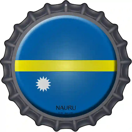 Nauru Novelty Metal Bottle Cap Sign BC-364