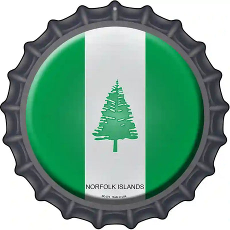 Norfolk Islands Novelty Metal Bottle Cap Sign BC-374