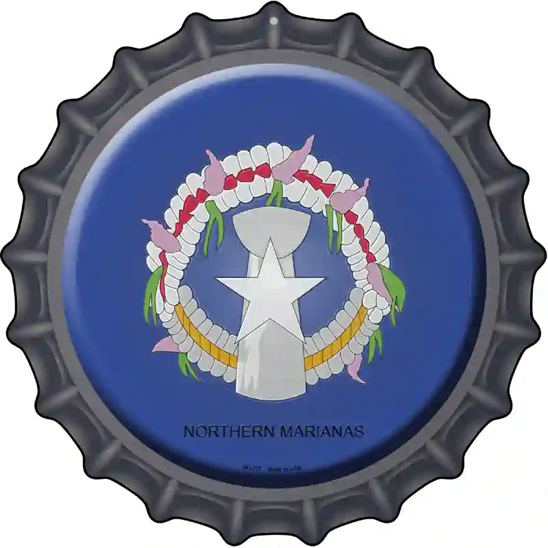 Northern Marianas Novelty Metal Bottle Cap Sign BC-377