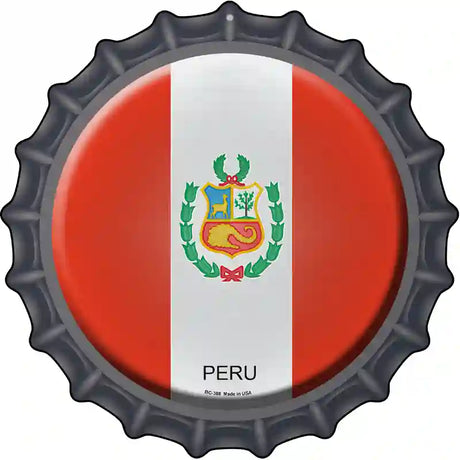 Peru Novelty Metal Bottle Cap Sign BC-388