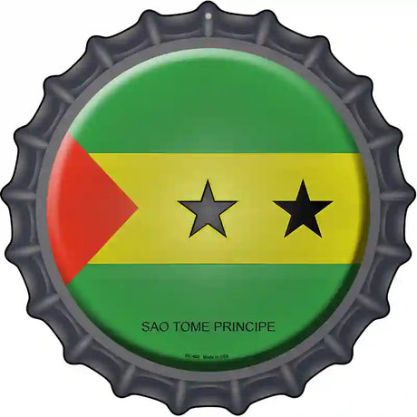 Sao Tome Principe Novelty Metal Bottle Cap Sign BC-402