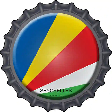 Seychelles Novelty Metal Bottle Cap Sign BC-410