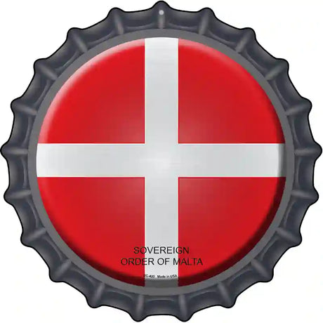 Sovereign Order of Malta Novelty Metal Bottle Cap Sign BC-420