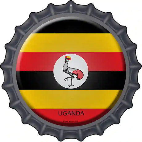 Uganda Novelty Metal Bottle Cap Sign BC-458