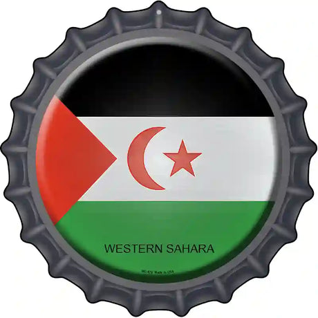 Western Sahara Novelty Metal Bottle Cap Sign BC-476