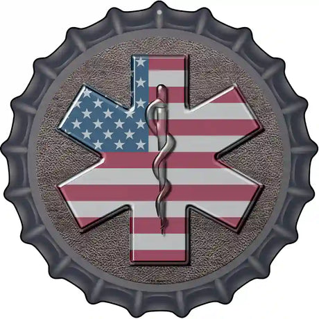 Medical Cross Novelty Metal Bottle Cap Sign BC-483