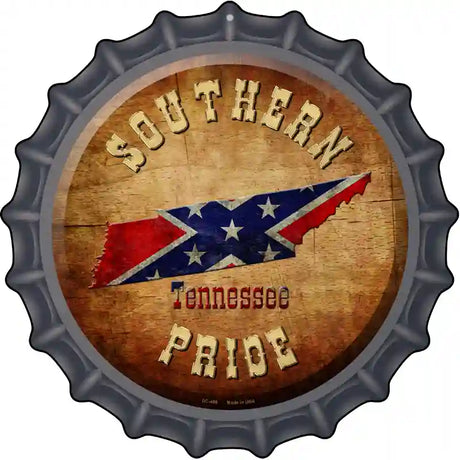 Southern Pride Tennessee Novelty Metal Bottle Cap Sign BC-486