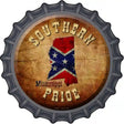 Southern Pride Mississippi Novelty Metal Bottle Cap Sign BC-488