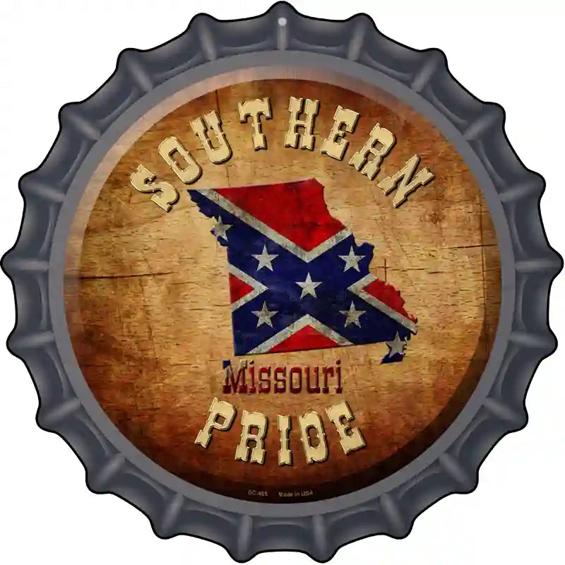 Southern Pride Missouri Novelty Metal Bottle Cap Sign BC-495