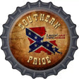 Southern Pride Louisiana Novelty Metal Bottle Cap Sign BC-497