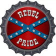 Rebel Pride Novelty Metal Bottle Cap Sign BC-499