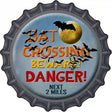 Bat Crossing Novelty Metal Bottle Cap Sign BC-501