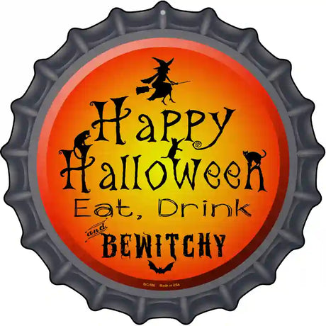 Happy Halloween Novelty Metal Bottle Cap Sign BC-506