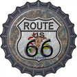 Illinois Route 66 Novelty Metal Bottle Cap Sign BC-519