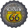 New Mexico Route 66 Novelty Metal Bottle Cap Sign BC-522