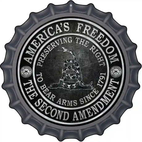 Americas Freedom Novelty Metal Bottle Cap Sign BC-527