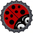 Lady Bug Novelty Metal Bottle Cap Sign BC-531