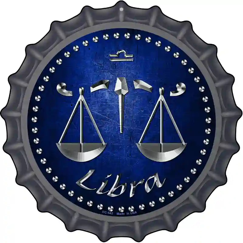 Libra Novelty Metal Bottle Cap Sign BC-542