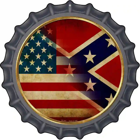 American Confederate Flag Novelty Metal Bottle Cap Sign BC-561