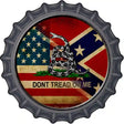 American Confederate Dont Tread On Me Novelty Metal Bottle Cap Sign BC-562