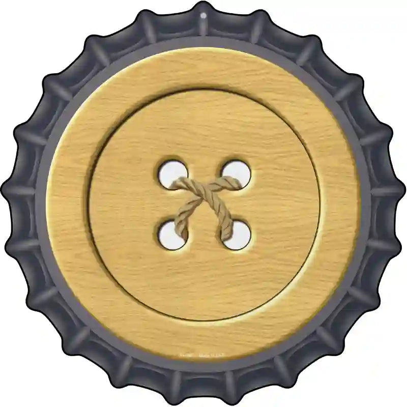 Wooden Button Novelty Metal Bottle Cap Sign BC-567