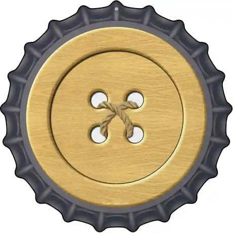 Wooden Button Novelty Metal Bottle Cap Sign BC-567