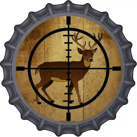 Deer Hunter Novelty Metal Bottle Cap Sign BC-575