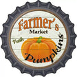 Farmers Market Pumpkins Novelty Metal Bottle Cap Sign BC-601