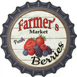 Farmers Market Berries Novelty Metal Bottle Cap Sign BC-608