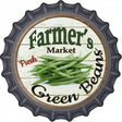 Farmers Market Green Beans Novelty Metal Bottle Cap Sign BC-618