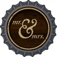 Mr And Mrs Novelty Metal Bottle Cap Sign BC-654