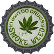 Smoke Weed Novelty Metal Bottle Cap Sign BC-656