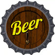 Beer Keg Tap Novelty Metal Bottle Cap Sign BC-658