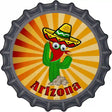 Cactus Arizona Novelty Metal Bottle Cap Sign BC-666