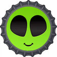 Alien Smile Face Novelty Metal Bottle Cap Sign BC-727