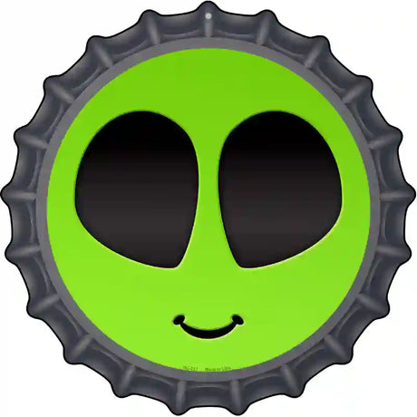 Alien Smile Face Novelty Metal Bottle Cap Sign BC-727