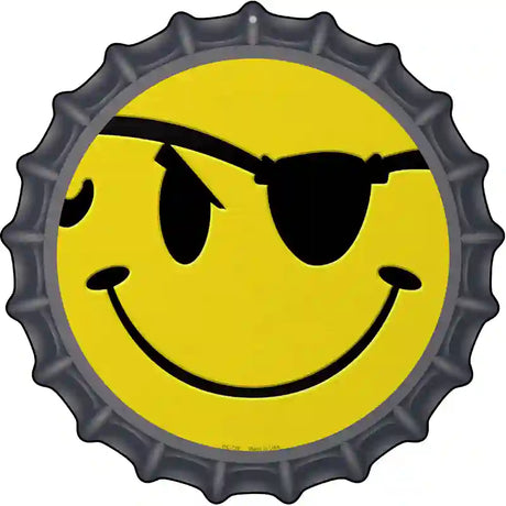 Eye Patch Smile Novelty Metal Bottle Cap Sign BC-730