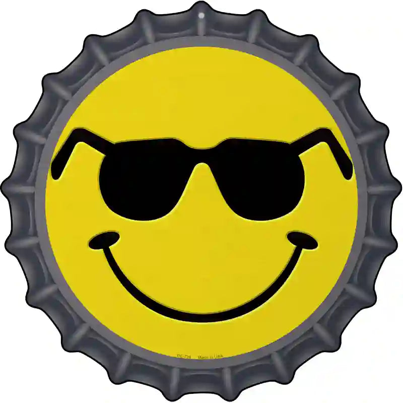 Shades Smile Novelty Metal Bottle Cap Sign BC-734