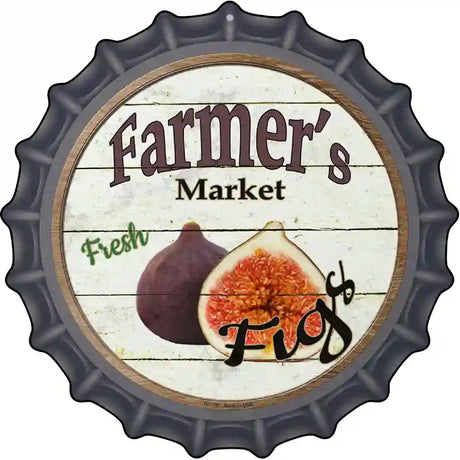 Farmers Market Figs Novelty Metal Bottle Cap Sign BC-757