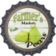 Farmers Market Pears Novelty Metal Bottle Cap Sign BC-764