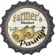 Farmers Market Parsnips Novelty Metal Bottle Cap Sign BC-779