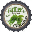 Farmers Market Cilantro Novelty Metal Bottle Cap Sign BC-782