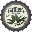 Farmers Market Sage Novelty Metal Bottle Cap Sign BC-786