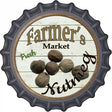 Farmers Market Nutmeg Novelty Metal Bottle Cap Sign BC-788