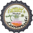 Farmers Market Lemonade Novelty Metal Bottle Cap Sign BC-796