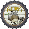 Farmers Market Cheeses Novelty Metal Bottle Cap Sign BC-798