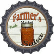 Farmers Market Salsa Novelty Metal Bottle Cap Sign BC-799